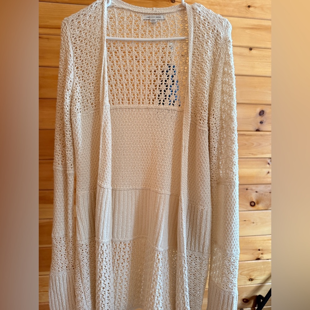 American Eagle Outfitters Beige Knit Sweater